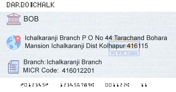 Bank Of Baroda Ichalkaranji BranchBranch 
