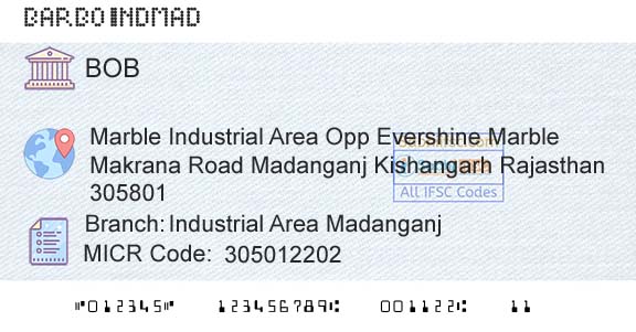 Bank Of Baroda Industrial Area MadanganjBranch 