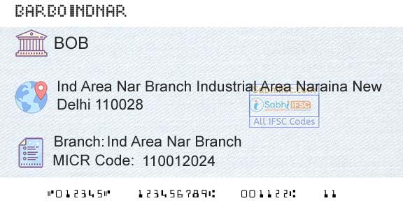 Bank Of Baroda Ind Area Nar BranchBranch 