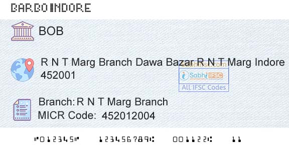Bank Of Baroda R N T Marg BranchBranch 