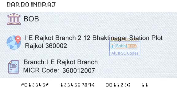Bank Of Baroda I E Rajkot BranchBranch 