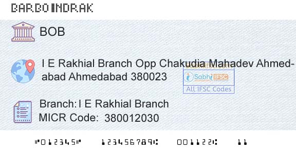 Bank Of Baroda I E Rakhial BranchBranch 