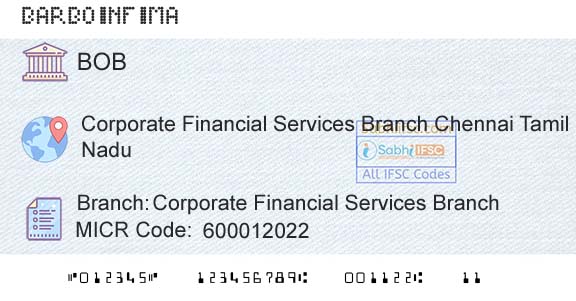 Bank Of Baroda Corporate Financial Services BranchBranch 