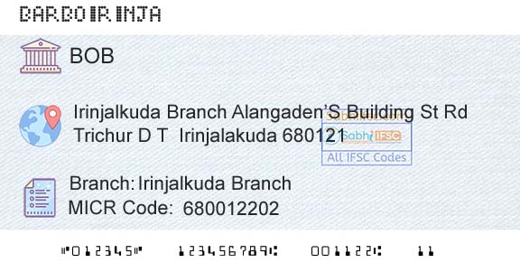 Bank Of Baroda Irinjalkuda BranchBranch 
