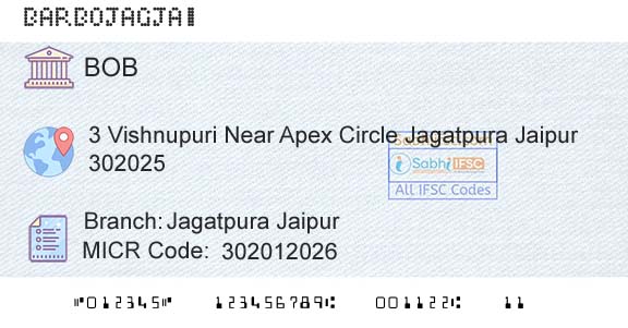 Bank Of Baroda Jagatpura JaipurBranch 