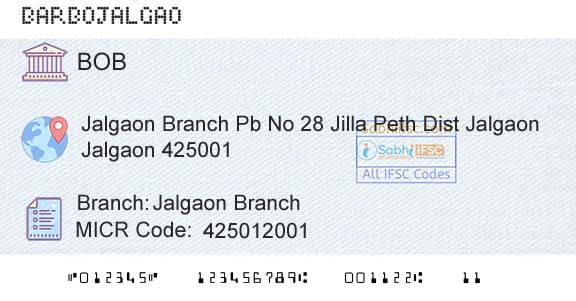 Bank Of Baroda Jalgaon BranchBranch 