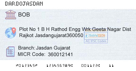 Bank Of Baroda Jasdan GujaratBranch 