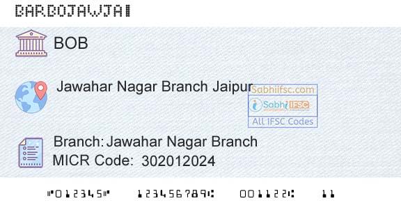 Bank Of Baroda Jawahar Nagar BranchBranch 