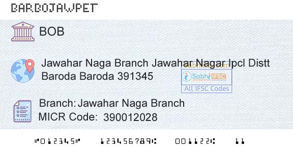 Bank Of Baroda Jawahar Naga BranchBranch 