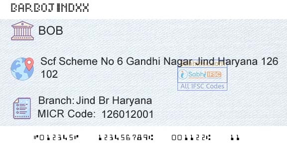 Bank Of Baroda Jind Br HaryanaBranch 