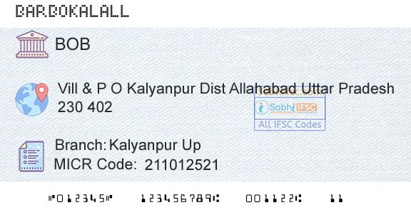 Bank Of Baroda Kalyanpur UpBranch 