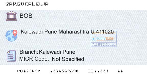 Bank Of Baroda Kalewadi PuneBranch 