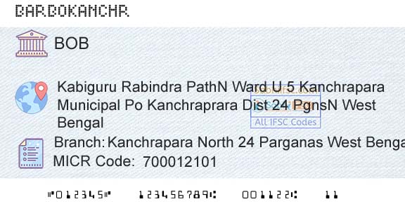 Bank Of Baroda Kanchrapara North 24 Parganas West BengalBranch 
