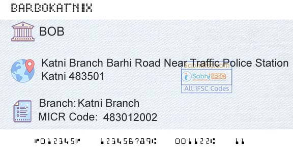 Bank Of Baroda Katni BranchBranch 