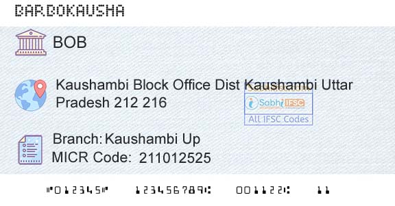 Bank Of Baroda Kaushambi UpBranch 