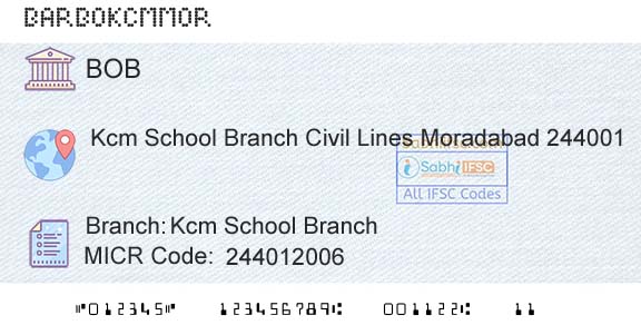 Bank Of Baroda Kcm School BranchBranch 