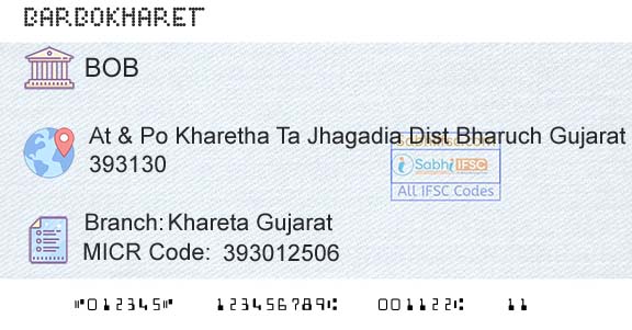 Bank Of Baroda Khareta GujaratBranch 