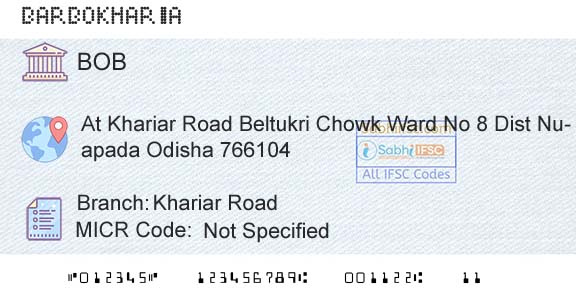 Bank Of Baroda Khariar RoadBranch 