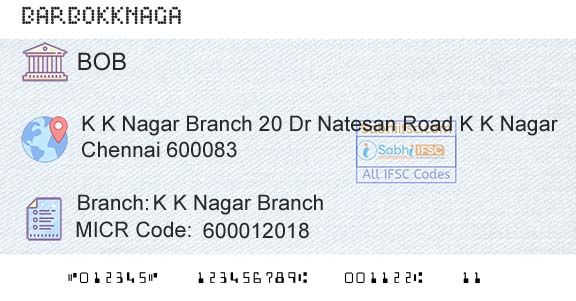 Bank Of Baroda K K Nagar BranchBranch 