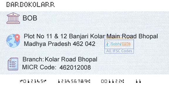 Bank Of Baroda Kolar Road BhopalBranch 