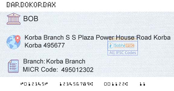 Bank Of Baroda Korba BranchBranch 