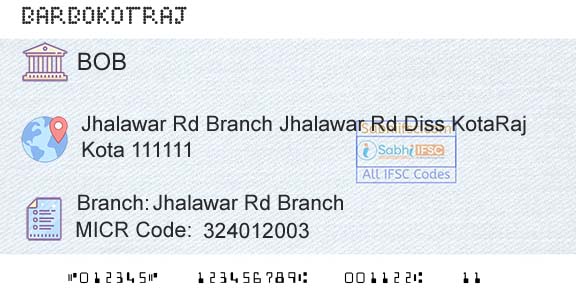 Bank Of Baroda Jhalawar Rd BranchBranch 