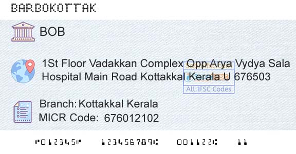 Bank Of Baroda Kottakkal KeralaBranch 