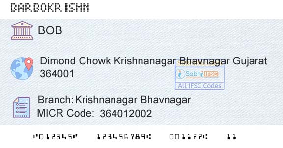 Bank Of Baroda Krishnanagar BhavnagarBranch 