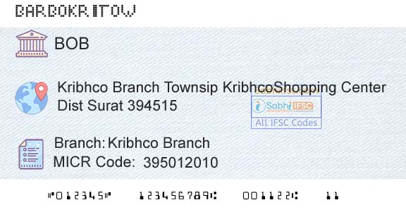 Bank Of Baroda Kribhco BranchBranch 