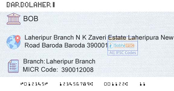 Bank Of Baroda Laheripur BranchBranch 