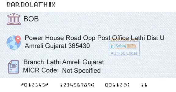 Bank Of Baroda Lathi Amreli GujaratBranch 
