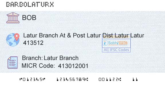 Bank Of Baroda Latur BranchBranch 