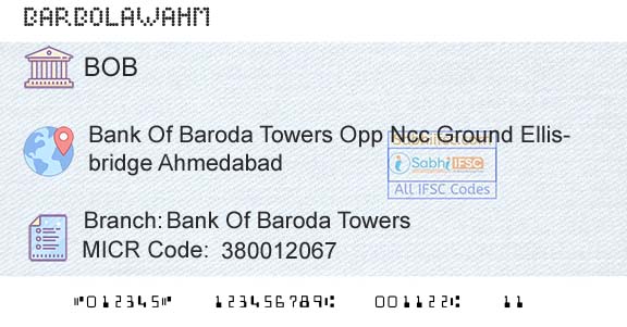 Bank Of Baroda Bank Of Baroda TowersBranch