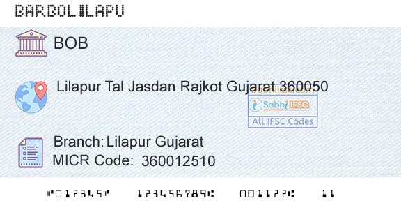 Bank Of Baroda Lilapur GujaratBranch 