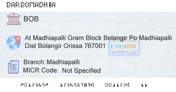 Bank Of Baroda MadhiapalliBranch 
