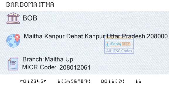 Bank Of Baroda Maitha UpBranch 