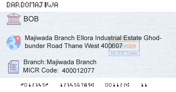 Bank Of Baroda Majiwada BranchBranch 