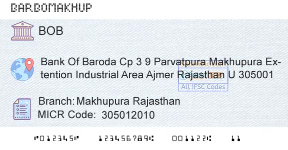 Bank Of Baroda Makhupura RajasthanBranch 