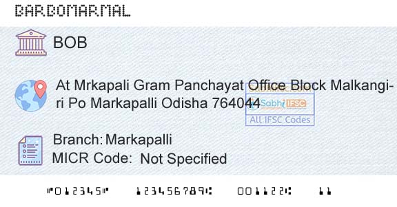 Bank Of Baroda MarkapalliBranch 
