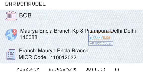 Bank Of Baroda Maurya Encla BranchBranch 