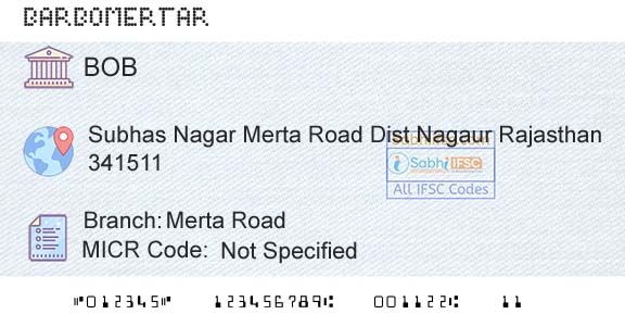 Bank Of Baroda Merta RoadBranch