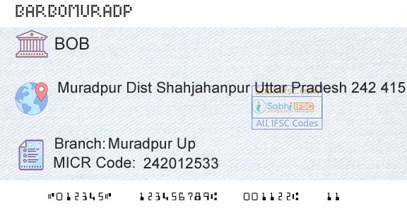 Bank Of Baroda Muradpur UpBranch 