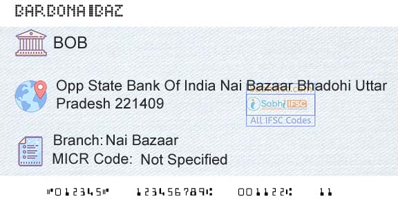 Bank Of Baroda Nai BazaarBranch 