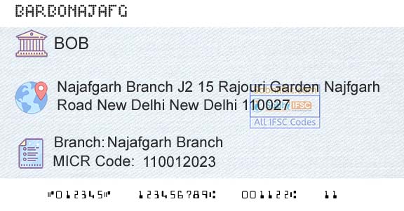 Bank Of Baroda Najafgarh BranchBranch 