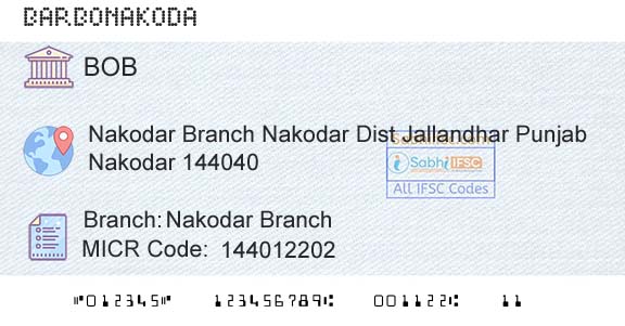 Bank Of Baroda Nakodar BranchBranch 