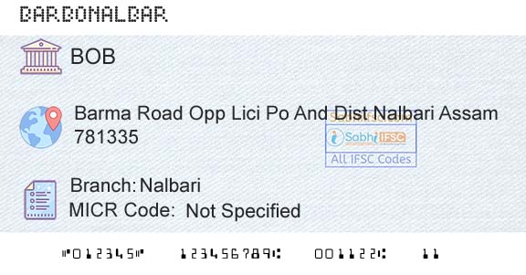 Bank Of Baroda NalbariBranch 