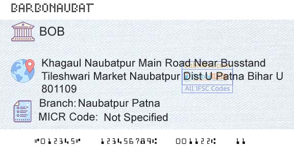 Bank Of Baroda Naubatpur PatnaBranch 