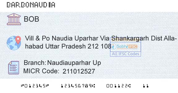 Bank Of Baroda Naudiauparhar UpBranch 