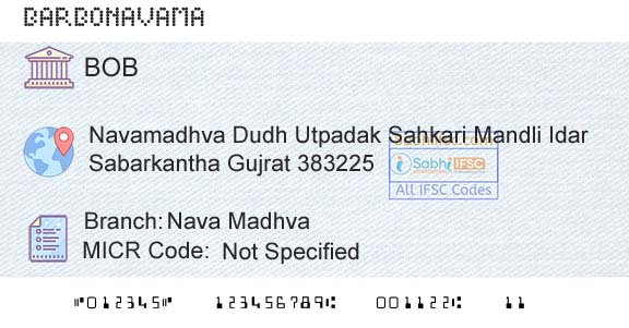 Bank Of Baroda Nava MadhvaBranch 