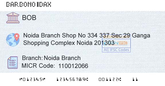 Bank Of Baroda Noida BranchBranch 